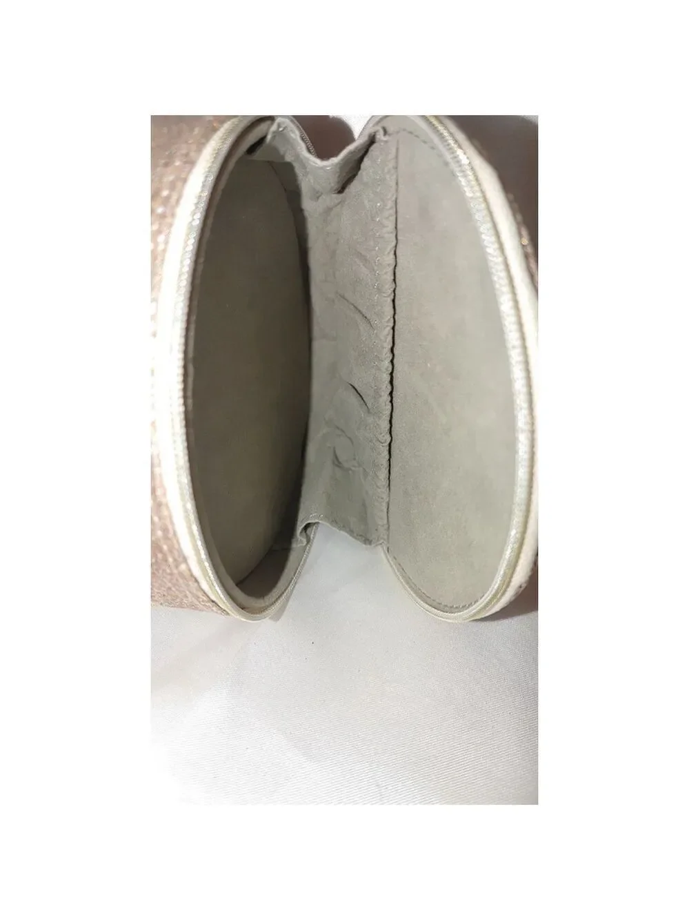 Nordstrom Glittery Travel Jewelry Case in Champagne